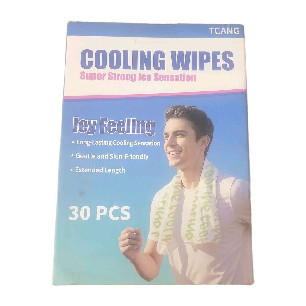 30 Pack Cooling Body Wipes, Alcohol-Free Cooling Towelettes Cooling Towel